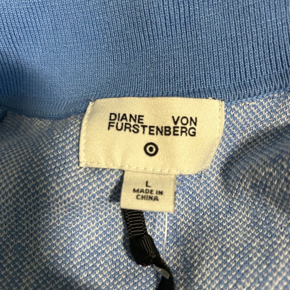 NWT Diane Von Furstenberg for Target Blue and White Maxi Wrap Dress - Picture 2 of 4